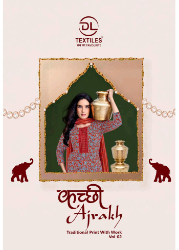 DL Textiles Katchi Ajrakh Vol 2